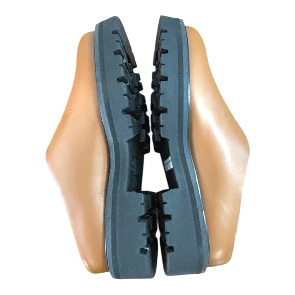 Jenni Kayne Leather Lug Mule Shoes Womens Size 7 Tan Brown Clog Slip On EU 37 - Picture 6 of 13